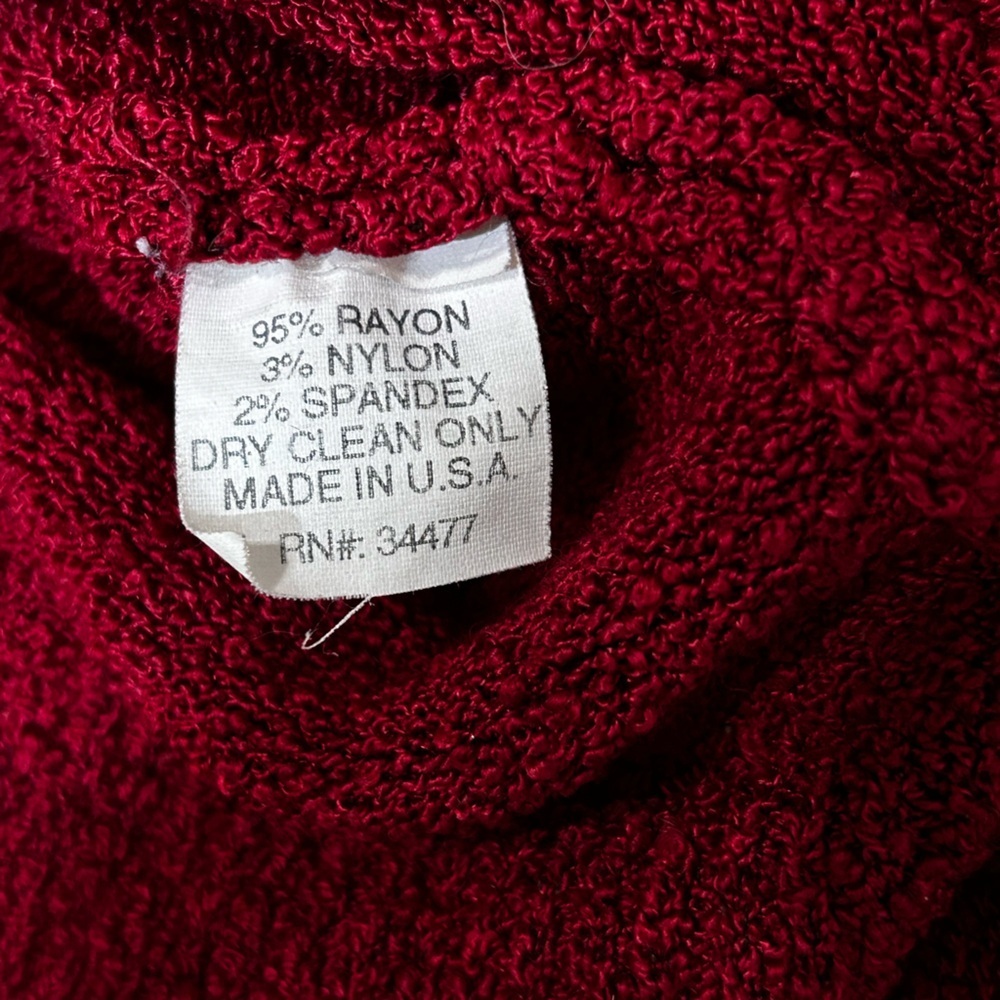 Y2K Cache Deep Wine Knit Sweater Top - Picture 4 of 6